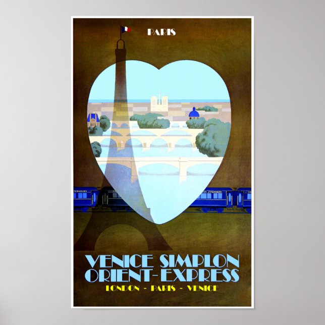 Paris, poster de viagens Orient Express (Frente)