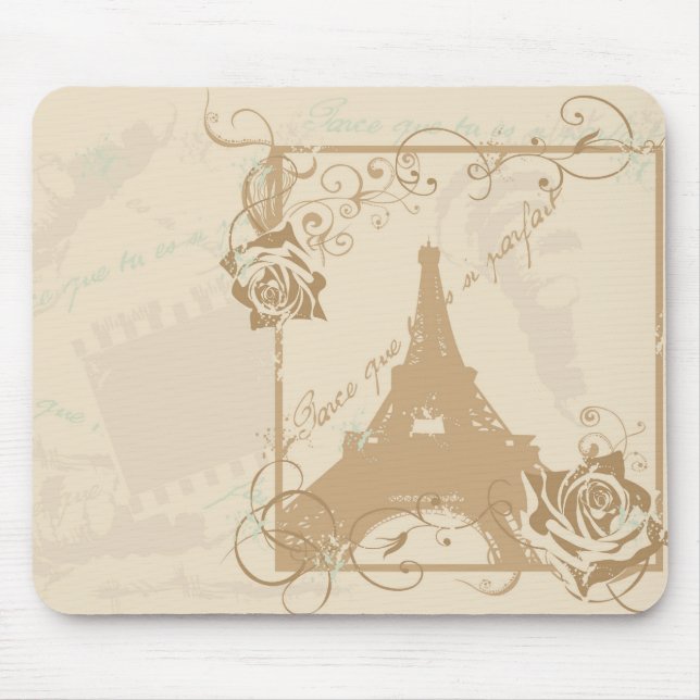 Paris retro Mousepad (Frente)