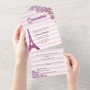 Paris Rosa Themed Quinceañera