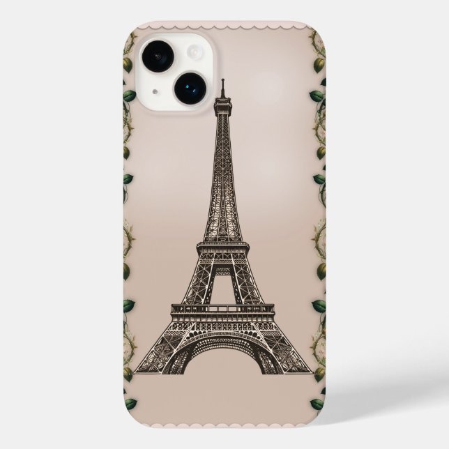 París Rosa Vinha Torre Eiffel Shabby Chic (Verso)