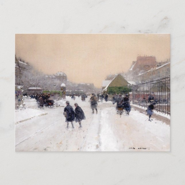 Paris sous la neige ~ Paris sob cartão postal de n (Frente)