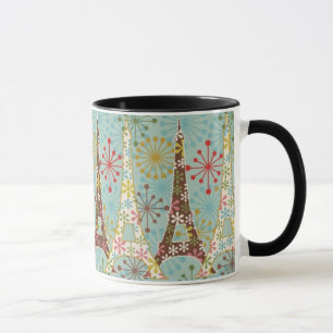 Paris Sparkling na caneca azul