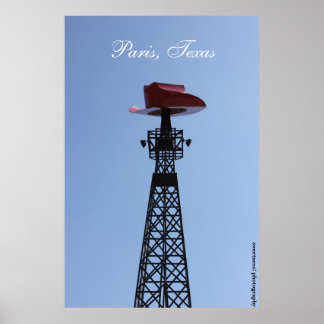 Paris, Texas Eiffel Tower Poster