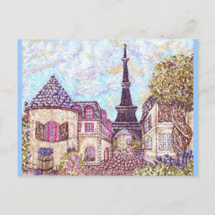 Paris, Torre Eiffel Inspirou cartão postal de pont