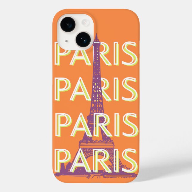 Paris, Viagem Art, Retro-Viagem Art, Laranja (Verso)