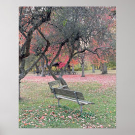 Park Bench na Poster do outono
