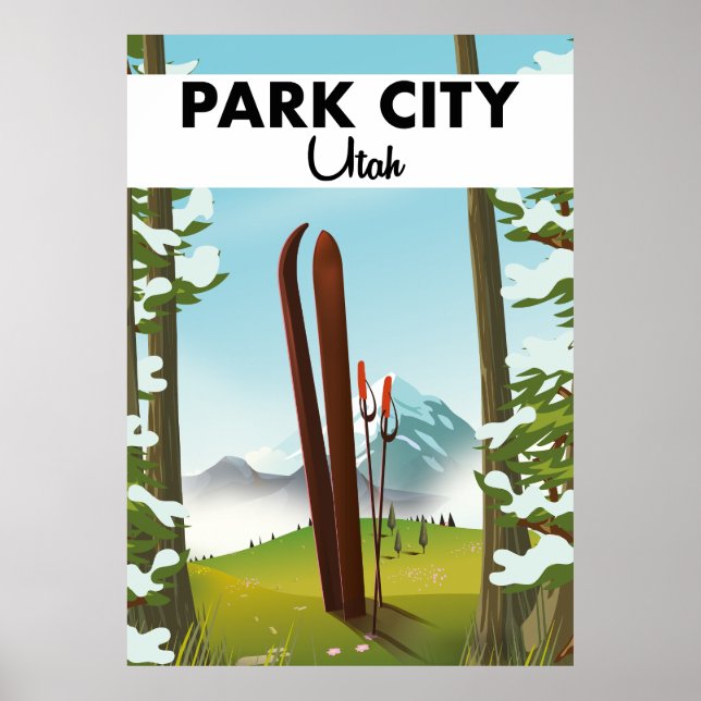 Park City Utah Ski poster (Frente)