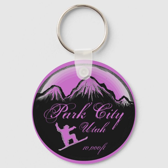 Park City Utah snowboard chaveiro (Frente)