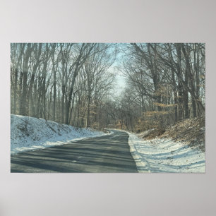 Park Roadway na Poster de inverno