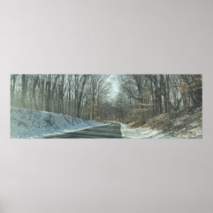 Park Roadway na Poster de inverno