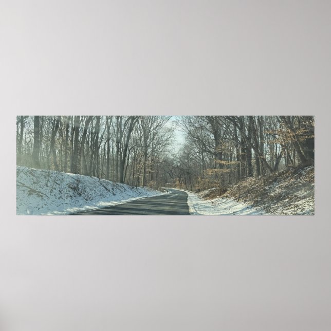 Park Roadway na Poster de inverno (Frente)