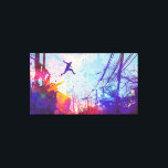 Parkour Urban Free Running Canvas Wall Art<br><div class="desc">A impressão de um artista colorido de que o Parkour é praticado numa rua urbana de trás. Projetado para você pelo Evco Studio.</div>