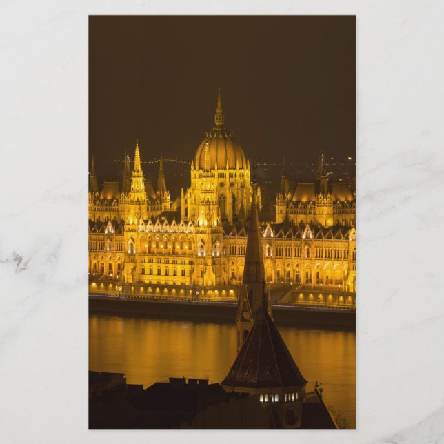 Parlamento húngaro Budapeste por noite (Frente)