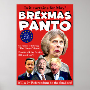 Paródia do poster da pantomima do Natal BREXIT do