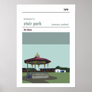 Parque da escada, Stranraer. Impressão do estádi