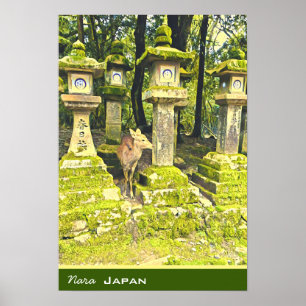 Parque de cervos Nara Japão impressão de viagem