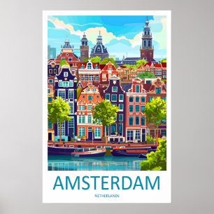 Parque de Poster de Viagem Nacional de Amsterdã Es