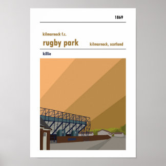Parque de Rugby, Kilmarnock. Estádio Impressão