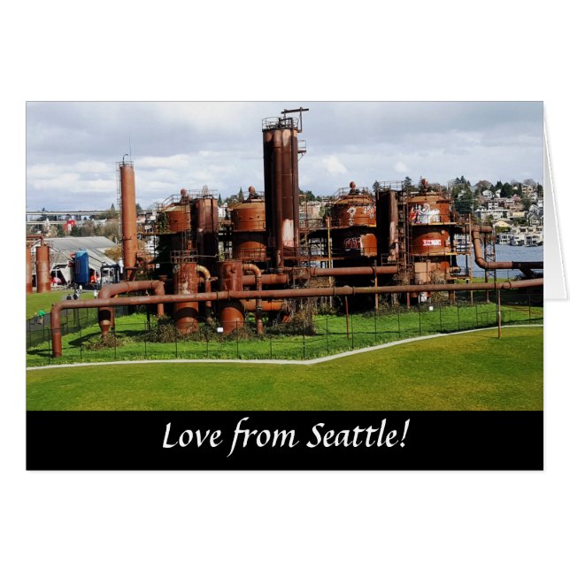 Parque Gas Works Seattle Cartão de Boas-vindas (Frente Horizontal)