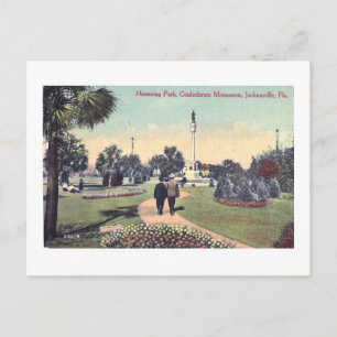 Parque Hemming Jacksonville Fl Cartão Postal Antig