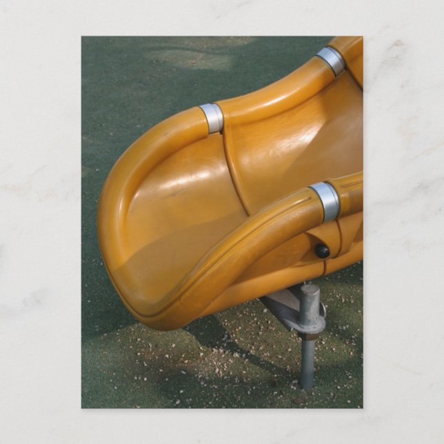 Parque infantil 32 Deslize amarelo cartão postal (Frente)