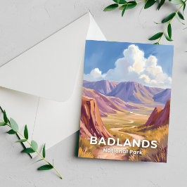 Parque Nacional Badlands Cartão de Viagem Dakota d