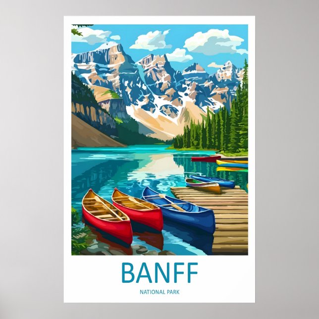 Parque Nacional Banff Impressão Canadá Arte de Par (Frente)
