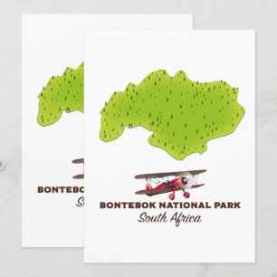 Parque Nacional Bontebok mapa da África do Sul