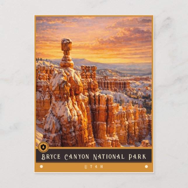 Parque Nacional Bryce Canyon | Cartão Postal Antig (Frente)