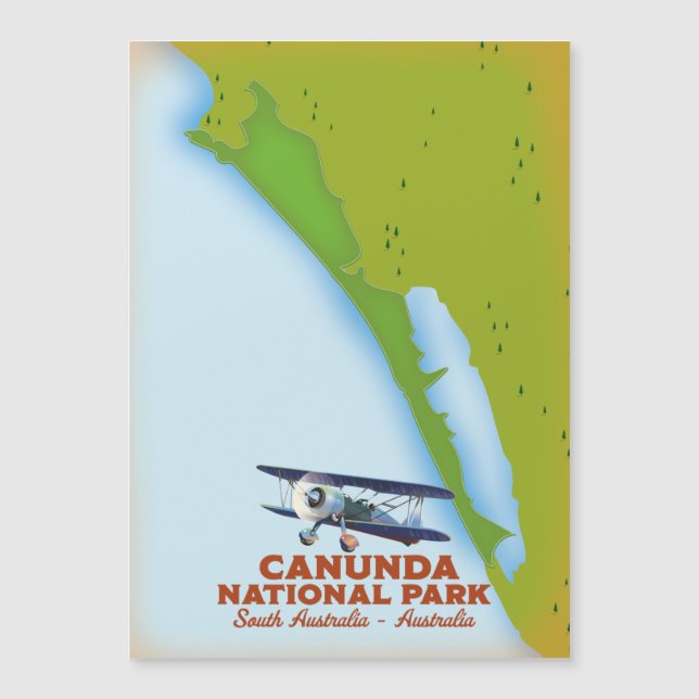 Parque nacional Canunda mapa da Austrália Meridion (Frente)