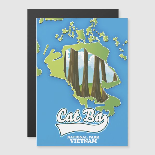 parque nacional cat ba mapa de viagem vietnã  (Frente/Verso)