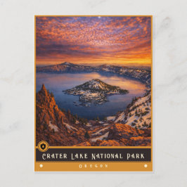 Parque Nacional Crater Lake | Cartão Postal Antigo