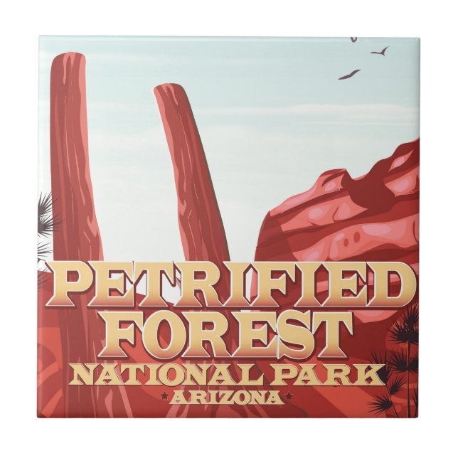 Parque nacional da floresta petrificada, Arizona. (Frente)