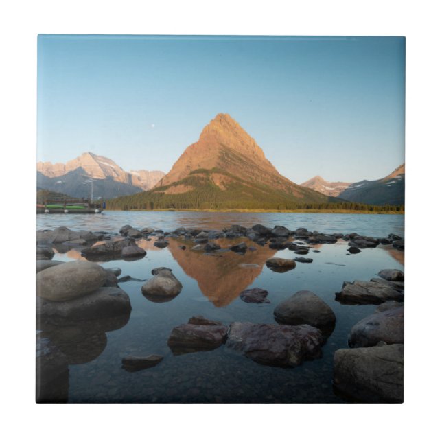 Parque nacional de geleira do lago | mountain (Frente)