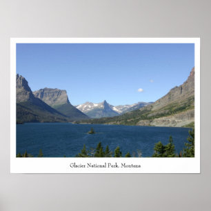 Parque nacional de geleira - poster da opinião do