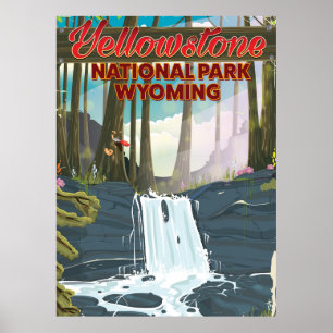 Parque nacional de Yellowstone, poster de viagens