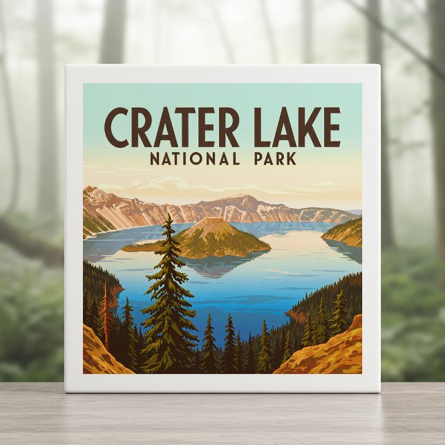Parque Nacional do Lago Cratera Vintage (Criador carregado)