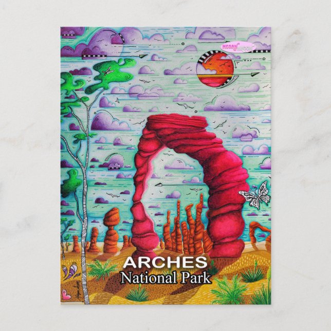 Parque Nacional dos Arcos Utah Cartão Postal de Ar (Frente)