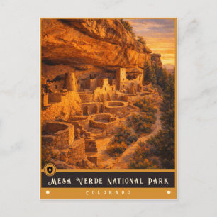 Parque Nacional Mesa Verde Cartão Postal Antigo