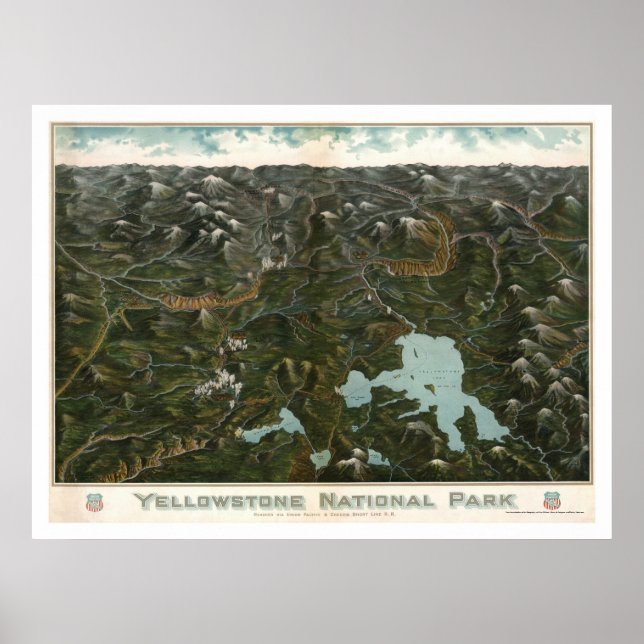 Parque Nacional Yellowstone Poster 1902 (Frente)