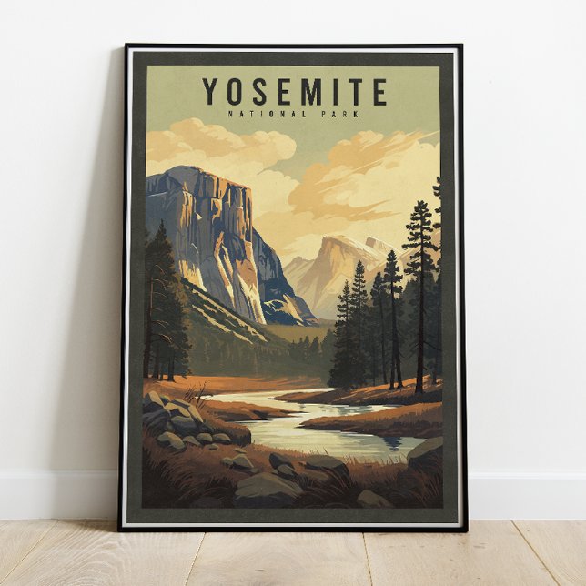 Parque Nacional Yosemite Poster de viagens 13x19 (Yosemite National Park Travel Poster)