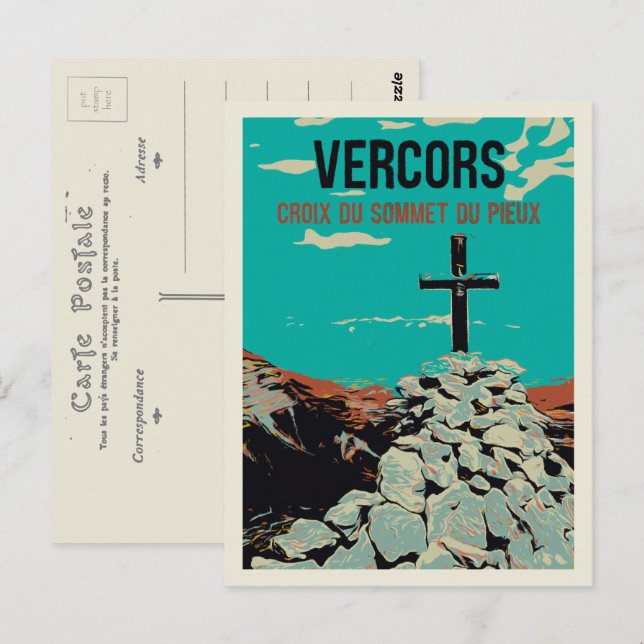 Parque Regional de Vercors, Cartão Postal dos Alpe (Frente/Verso)