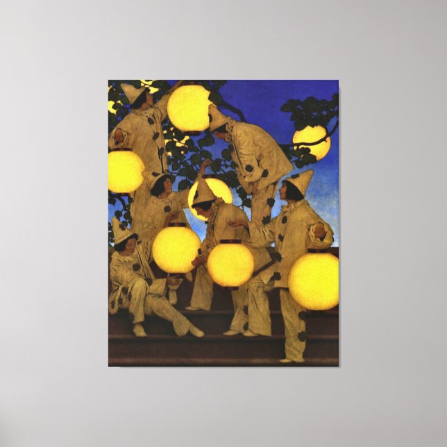 Parrish The Lantern Bearers Canvas Print (Frente)