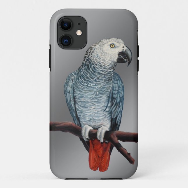 Parrot capas de iphone da Cinza africana (Verso)