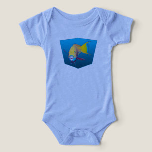 Parrotfish - fundo azul de gradiente Design  