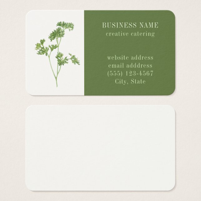 PARSLEY FRESCO 3,5x2 Cartão de visita II (Frente & Verso)