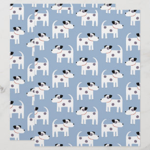 Parson Jack Russell Terrier Dog Padrão Azul