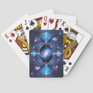 Parte de trás da carta de baralho do Portal Cósmic