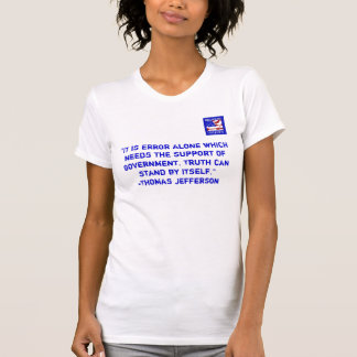 Parte traseira Jefferson da camisa do tea party T