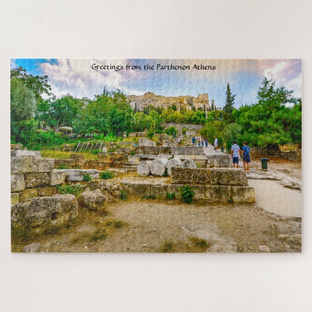Partenon Atenas. Quebra-cabeça (Horizontal)
